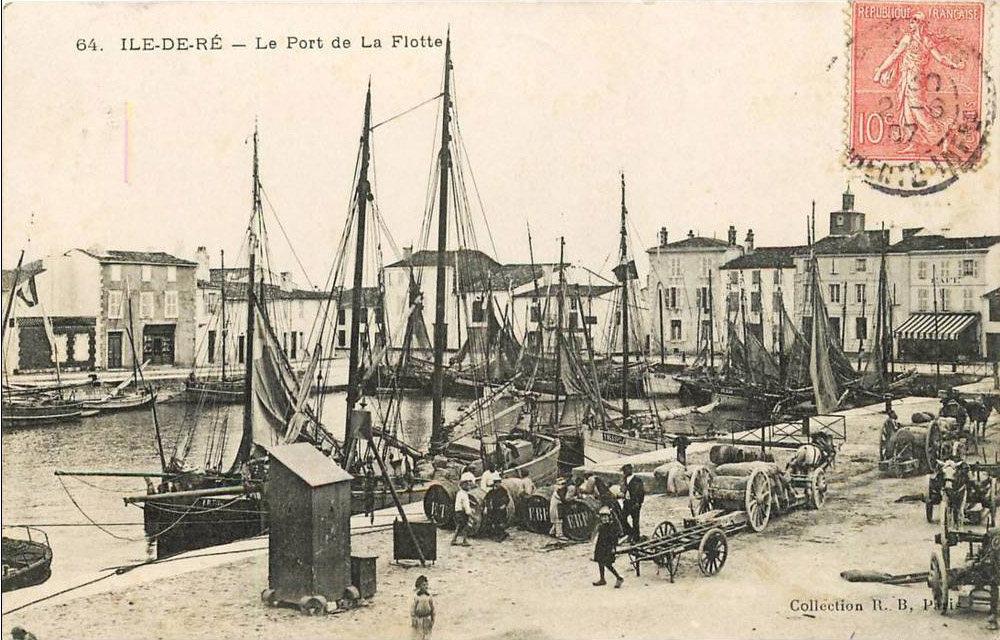 Port du village de la flotte, dans l'île de Ré, au début du siècle.